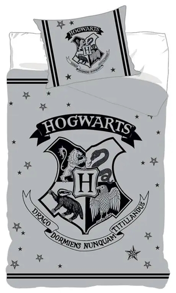 6: Sengetøj Harry Potter - 140x200 cm - Sengesæt med Hogwarts logo - Harry Potter sengetøj i 100% bomuld